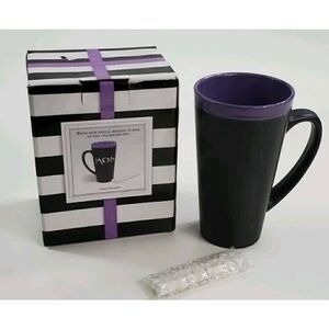 💕Mothers Day 16oz Chalkboard Coffee Mug Purple Rim mom gift mothers day NIB.